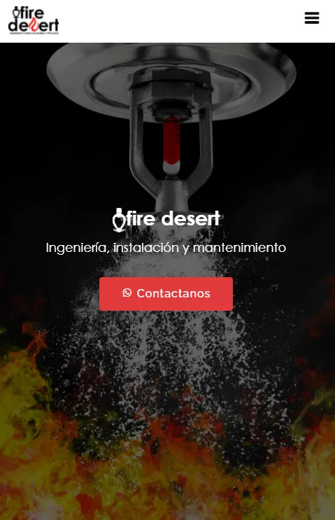 Sitio web de Fire Desert